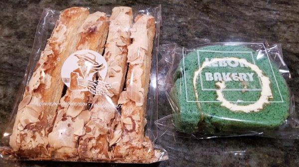 Nunetine (glazed puff pastry), Matcha Roll Cake