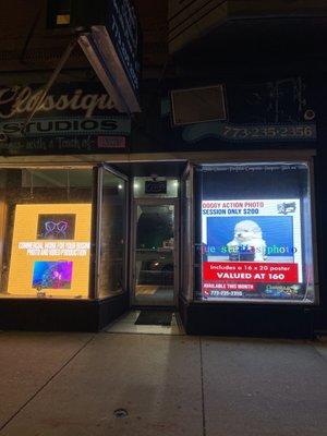 Storefront view from my car as I drove by