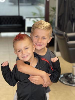 Sami delivers again with an amazing cut for my two handsome boys! Not only our barber but a wonderful person/friend!