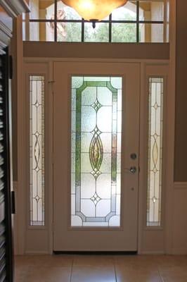 "Royal" Leaded and Beveled Door Insert and Sidelights