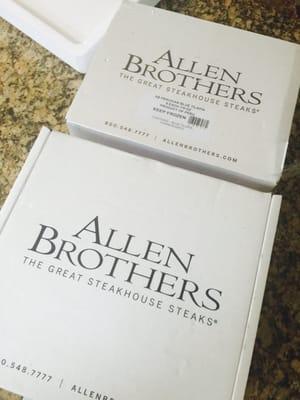 Allen Brothers shipments come professionally packed in dry ice...