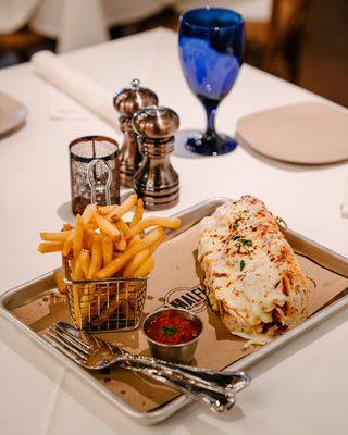 New lunch menu designed to get you in & out, try our Chicken Parmesan or Meatball Sandwich with French Fries.