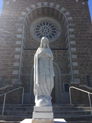 Statue of Mary out in front