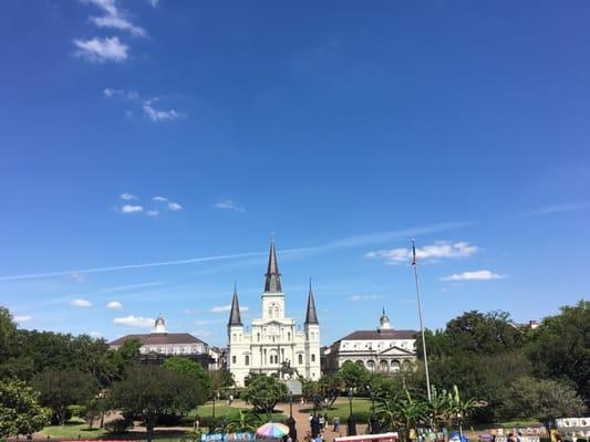 The church, from the top of the steps across the street.