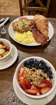 Country French Breakfast and Yogurt Parfait