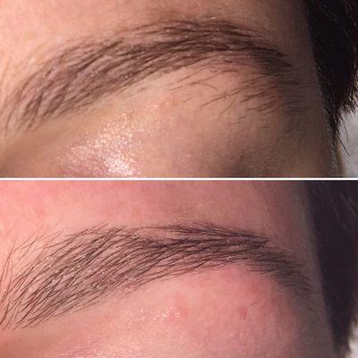 Eyebrows before & after