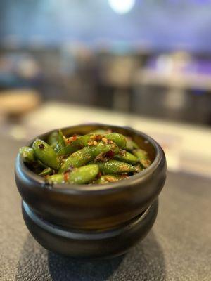 Spicy edamame