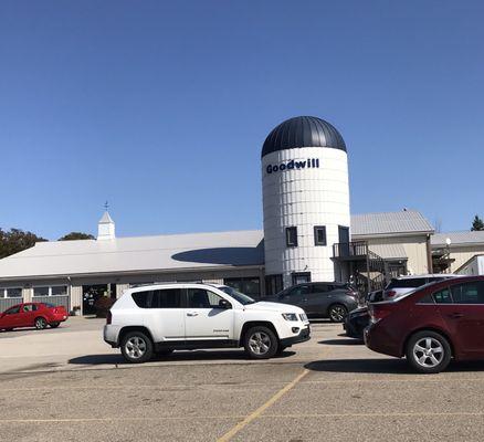 Store looks like a barn with silo