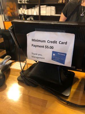 This business places a minimum purchase on card transactions (including applepay)