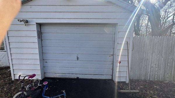 Old Garage Door to be replaced