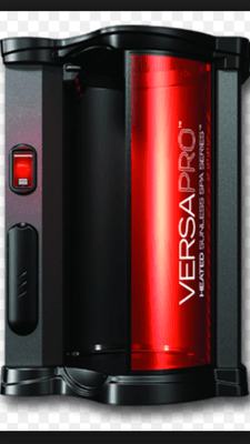 VersaPro sunless with voice guide and heated drying can do whole body, just legs, or just face can add perfecter and extender