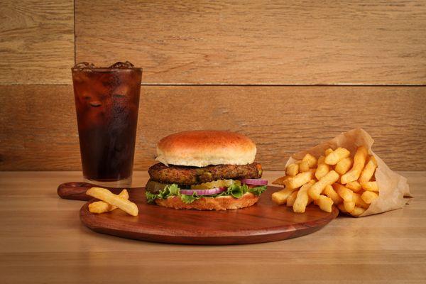 Our Special Pant-based burger.  Come and join us