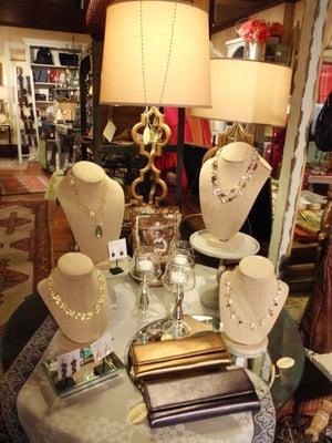 American Jewelry Designer, Pam Older necklace & earrings display, Sept. 2011.