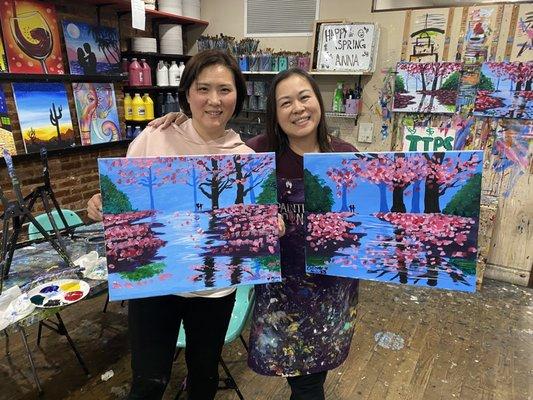 Enjoy every minute in here painting with my best friend!