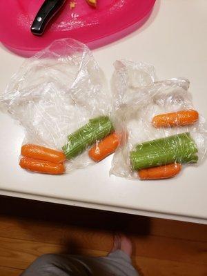 2 orders of carrots and celery!