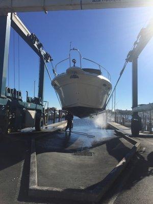 boat on a lift