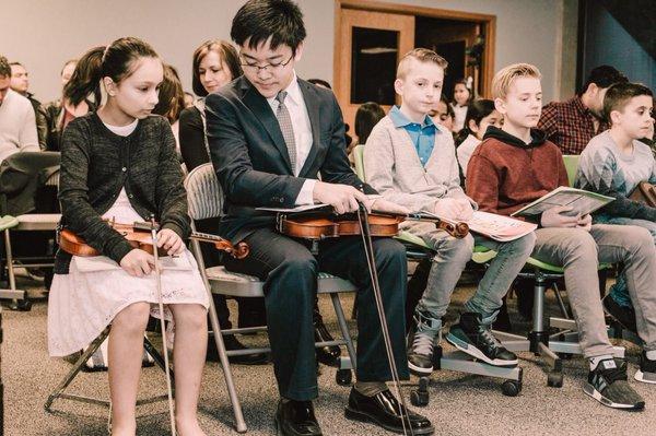 Music recital violin, guitar