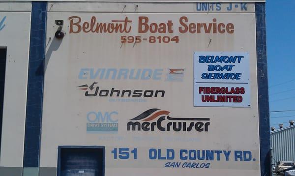 Belmont Boat Service - 151 Old County Road, San Carlos CA (650) 595-8104 Boat service and repair, Evinrude Specialist!