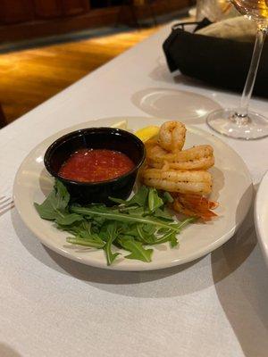 I love the shrimp with spicy vodka cocktail sauce