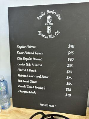 Price list