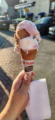 "Moose Tracks" on a cone  ...delicious