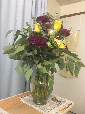 A $90 florist bouquet. Try a different florist.