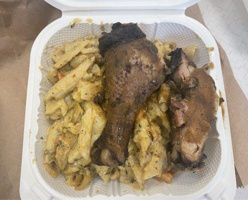 Rasta Pasta and Jerk Chicken