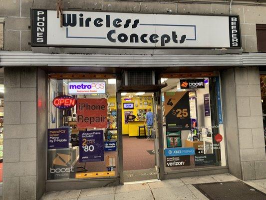 The Exterior Of Wireless Concepts! Shop From Our Wide Selection Of Cell Phone Items Or Come In For A Discussion About Our Pre-Paid Plans.