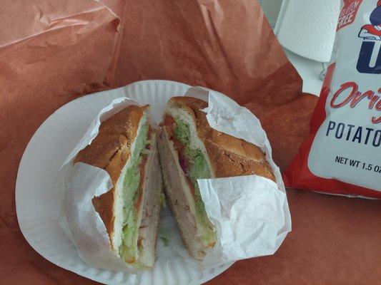 Yummy turkey sandwich!