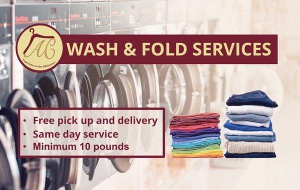 Wash and fold services.