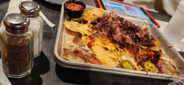 Generous portion of fatty brisket piled on.