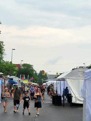 Even with a hint of rain and cloudy skies, folks were happy to be out and about.