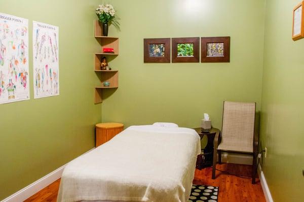 Trigger point massage, deep tissue, specializing in chronic pain and soft tissue injury.