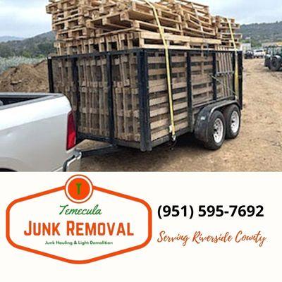 Temecula junk hauling services. We do hauling, clean up, light demolition. Temecula's Junk Removal