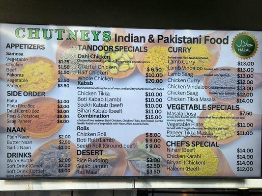 Food menu