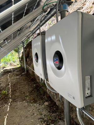 SMA Sunny Boy 5.0 string inverters for a groundmounted solar system.