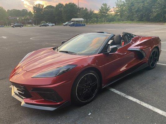 Out for our first evening ride with the top down!!!