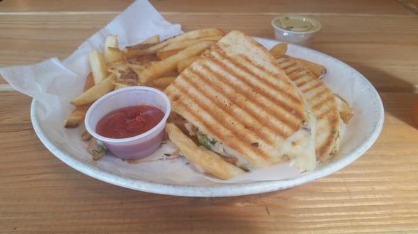 Great plate, chicken Santa Cruz panini.