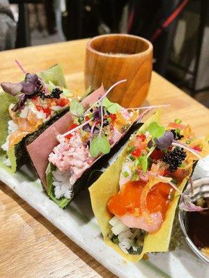 Open Roll Trio Set  (Yellowtail, Tuna Mayo, Salmon)