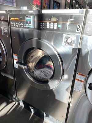 High capacity washers for blankets.  Yay!