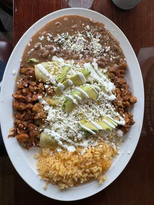 Enchiladas Verdes with Al pastor