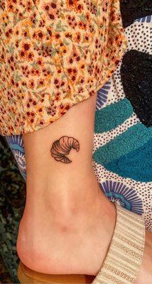 croissant tattoo by jess!