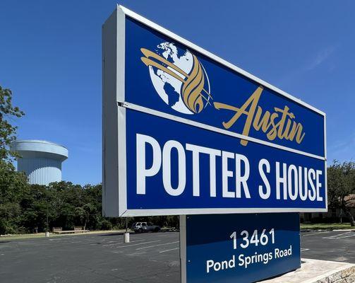 Monument Sign at Front of Parking Lot