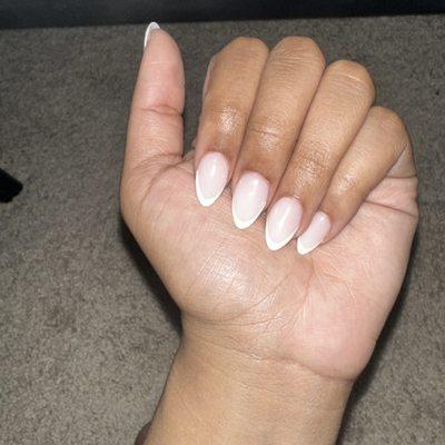 milk white french acrylic set