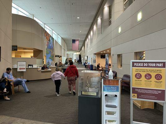 South hallway to specialty Clinic Offices