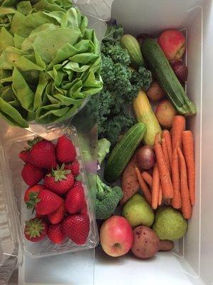 curbside pickup $30 produce box ($33 including tax) such a great deal on local or organic food