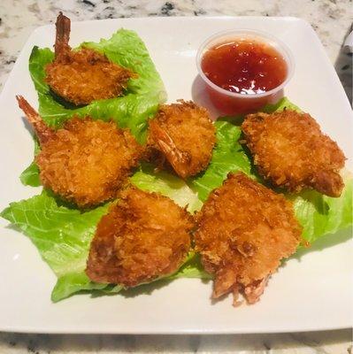 Coconut Shrimp with spicy chili sauce