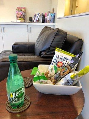 Waiting room snacks/beverages