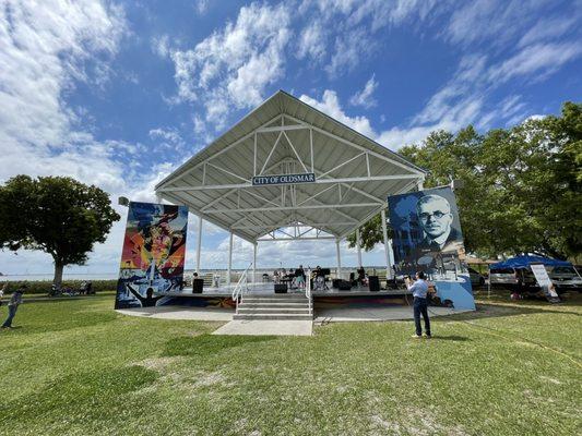 Open air Concert stage, R E Olds Waterfront Park, Oldsmar, by Westchase, Tampa Bay