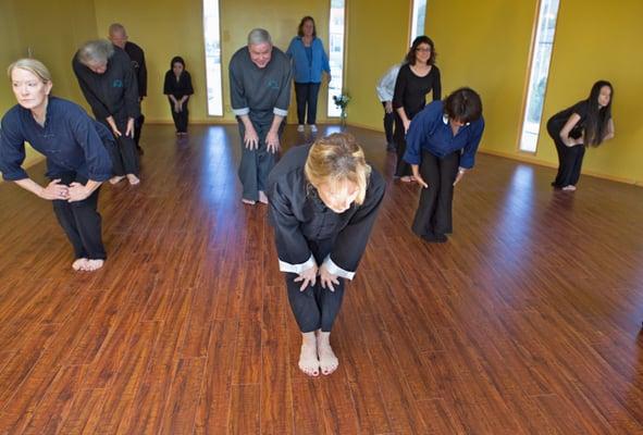 Sunday class upstairs in the studio